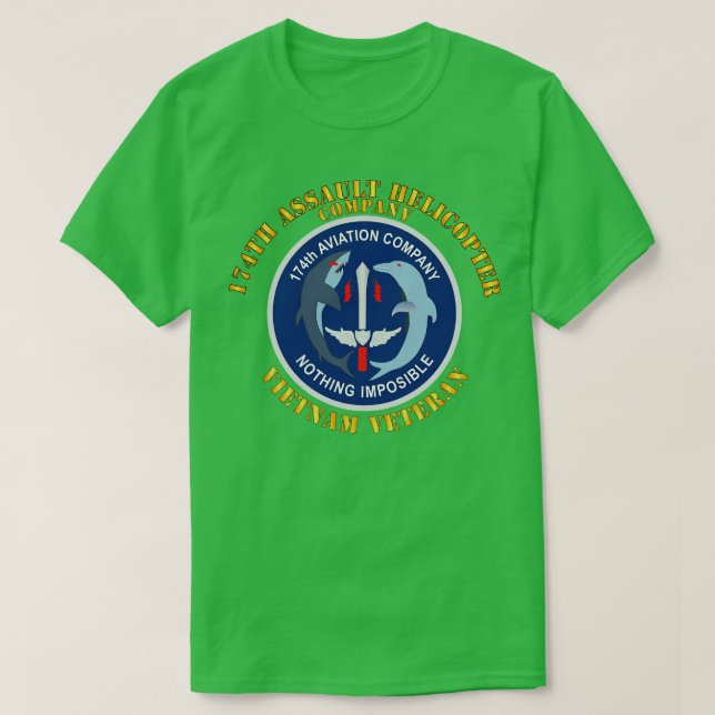 Camiseta 174.º AHC Vietnam Vet (Frente do Design)