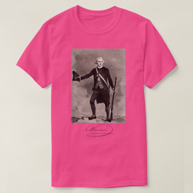 Camiseta 1775 General Joseph Warren Batalha de Bunker Hill (Frente do Design)