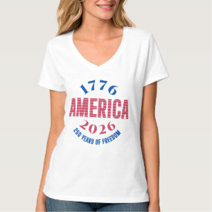 Camiseta 1776 AMÉRICA 2026 250 anos de liberdade