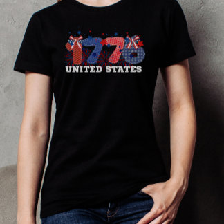 Camiseta 1776 América Patriótica 4 de Julho 