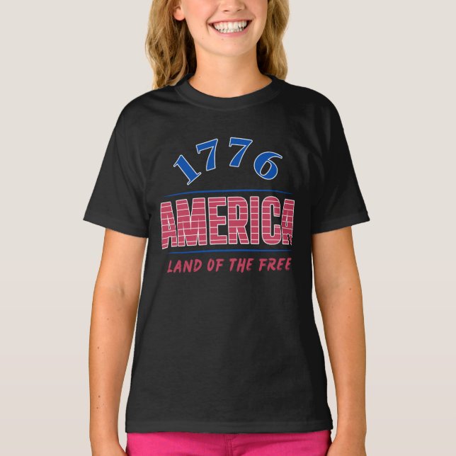 CAMISETA 1776 AMÉRICA TERRA DA LIBERDADE   (Frente)