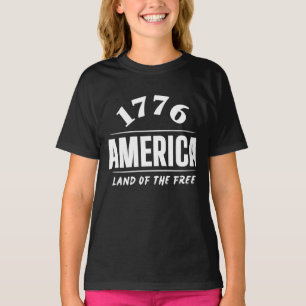 CAMISETA 1776 AMÉRICA TERRA DA LIBERDADE 4 DE JULHO LIBERDA