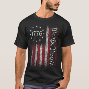 Camiseta 1776 Bandeira Constituição Independência Dia Ameri