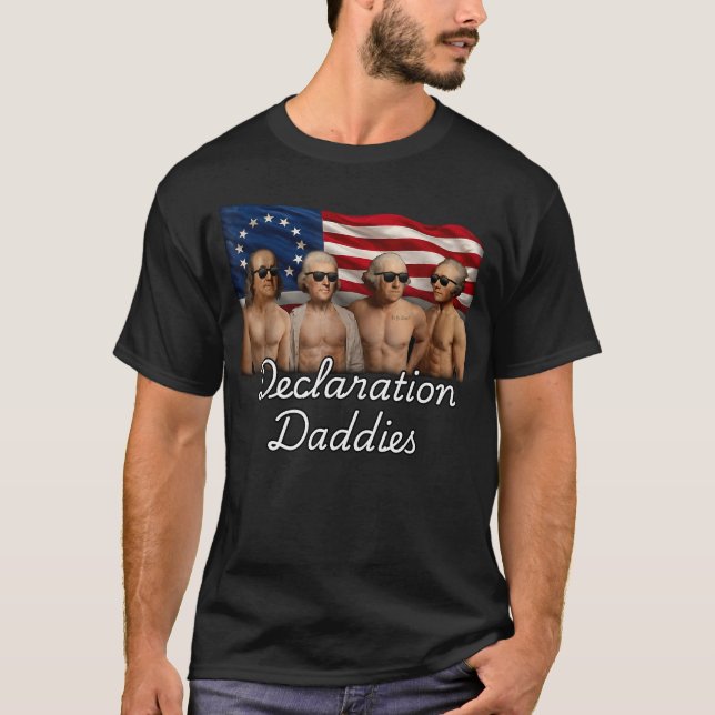 Camiseta 1776 Declaração da América Papais (Frente)
