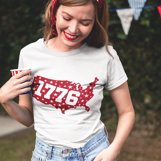 Camiseta 1776 Estados Unidos 4 de julho Unisex (Criador carregado)