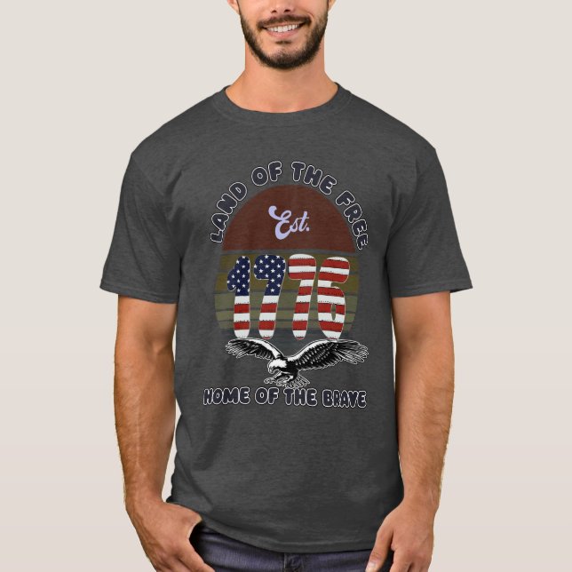 Camiseta 1776 USA Patriotic Shirt  (Frente)