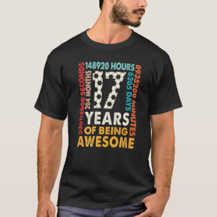 Camiseta 17.º aniversário 17 anos 204 meses Legal futebol