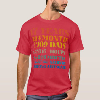 Camiseta 17.º aniversário 17 anos de ser incrível Tshirt Bd