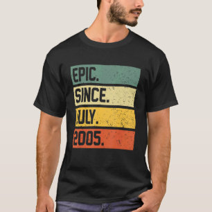 Camiseta 17. º Aniversário 17 anos Épica desde julho de 200