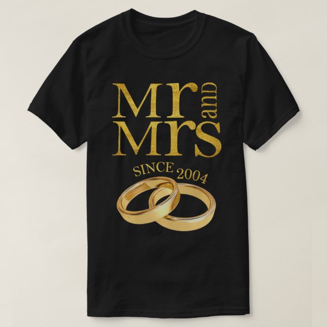 Camiseta 17.º Aniversário de Casamento Dando ao Sr. e à Sra (Frente do Design)