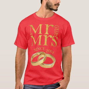 Camiseta 17.º Aniversário de Casamento Dando ao Sr. e à Sra