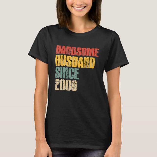 Camiseta 17.º aniversário de casamento para o Him Bonito (Frente)