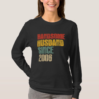 Camiseta 17.º aniversário de casamento para o Him Bonito
