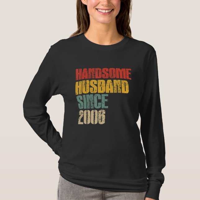 Camiseta 17.º aniversário de casamento para o Him Bonito (Frente)
