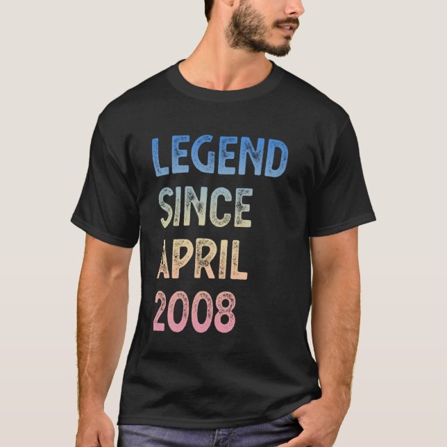 Camiseta 17.º aniversário Legenda das raparigas desde abril (Frente)