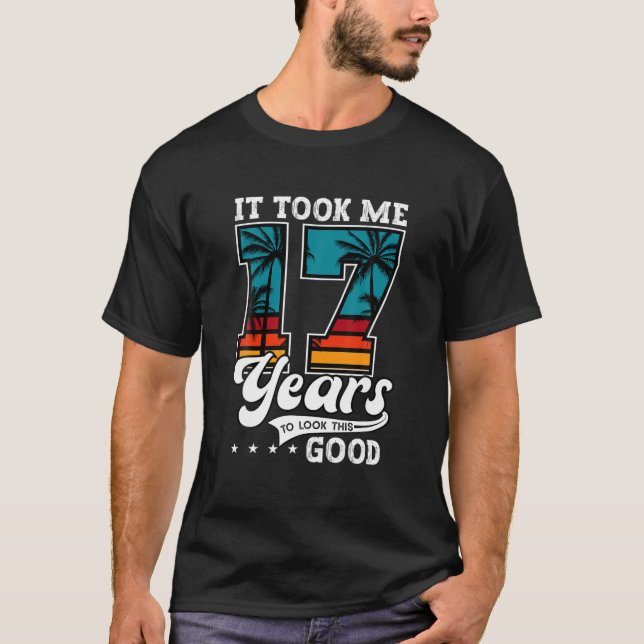 Camiseta 17.º Aniversário Para Meninas Com 17 Anos De Idade (Frente)