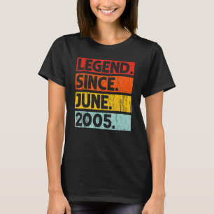 Camiseta 17.a Legenda de Aniversário Desde junho de 2005 17