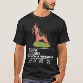 Camiseta 17 Algodão Baba Pastor Alemão cabelo Pastor Alemão