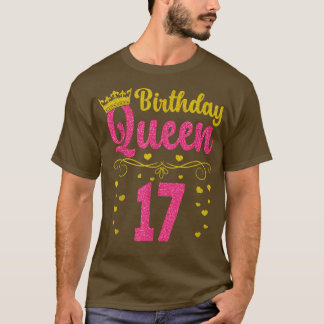 Camiseta 17 Aniversário Rainha 17.º Aniversário Rainha 17 A