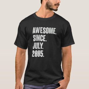 Camiseta 17 anos 17 anos Aniversário fantástico desde julho