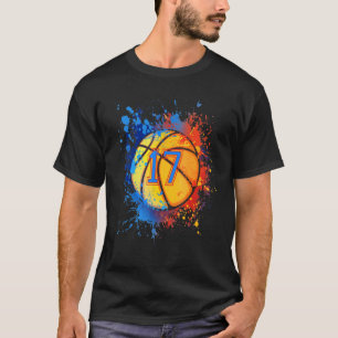 Camiseta 17 Anos De Idade 17.º Aniversário De Basquete Para