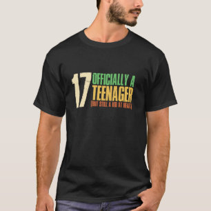 Camiseta 17 Anos de Idade Estou Oficialmente um Adolescente