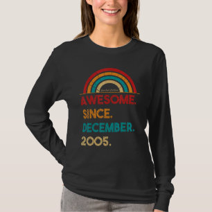 Camiseta 17 anos de idade incrível desde dezembro de 2005 1