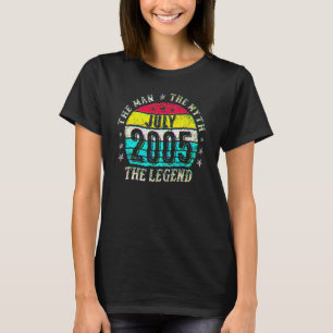 Camiseta 17 Anos de Idade O Homem Mito Lenda Julho 2005 17º