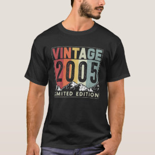 Camiseta 17 Anos De Idade Vintage 2005 17º Aniversário
