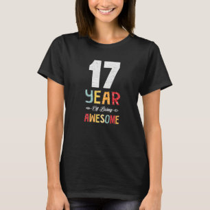 Camiseta 17 Anos De Sessão Incrível Floral Do Coração 17º
