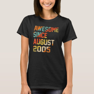 Camiseta 17 anos é incrível desde agosto de 2005º aniversár