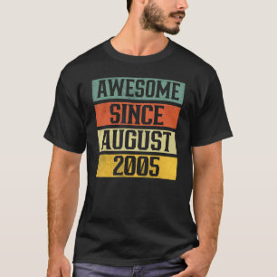 Camiseta 17 anos é incrível desde agosto de 2005º aniversár