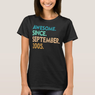 Camiseta 17 anos é incrível desde setembro de 2005 17º 7
