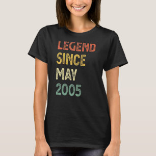 Camiseta 17 anos Legenda desde maio de 2005 17º aniversário