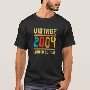 Camiseta 17 Anos Para Mulheres Homens Retro Vintage 2004