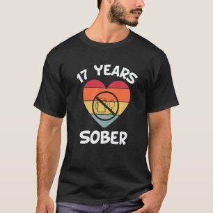 Camiseta 17 Anos Sober Recovery Vício Sobriety Data So