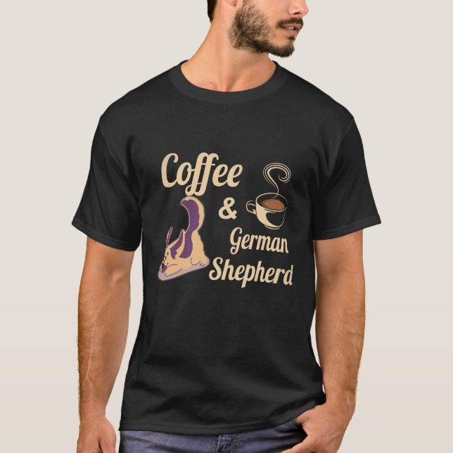 Camiseta 17 Café e Pastor Alemão (Frente)