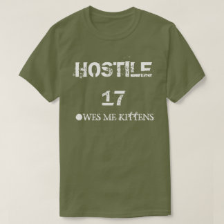 Camiseta 17 hostis devem-me gatinhos