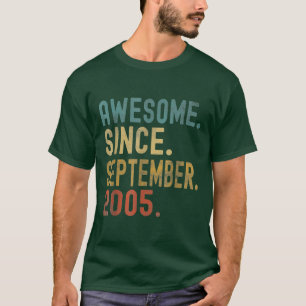 Camiseta 17th Birthday Gift 17 Year Old Awesome Since Septe