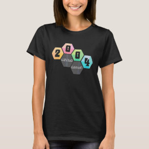 Camiseta 18ª Menina de Aniversário 18 Anos 2004 23