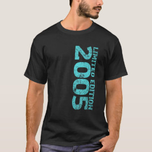 Camiseta 18ª Menina de Aniversário 18 Anos 2005