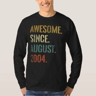 Camiseta 18º aniversário 18 anos é incrível desde agosto de