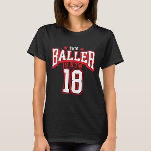 Camiseta 18º aniversário do Bysketbyll com mais de 18 anos