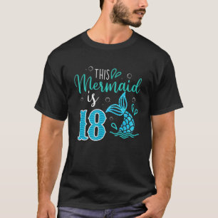 Camiseta 18º aniversário Esta Sereia Tem 18 Anos