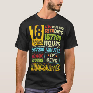 Camiseta 18º Aniversário Garoto 18 Anos De Ser Incrível Fez