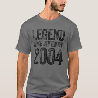 Camiseta 18º Aniversário Tee Setembro Nascer 18 Anos Legend