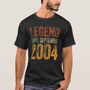 Camiseta 18º Aniversário Tee Setembro Nascer 18 Anos Legend