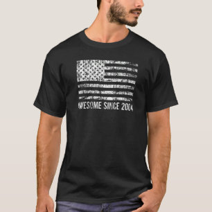Camiseta 18º Aniversário Vintage Usa Flag Incrível Desde 20
