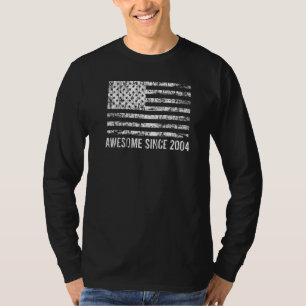 Camiseta 18º Aniversário Vintage Usa Flag Incrível Desde 20