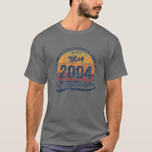 Camiseta 18º Nascer De Aniversário De Maio De 2004 Absoluta